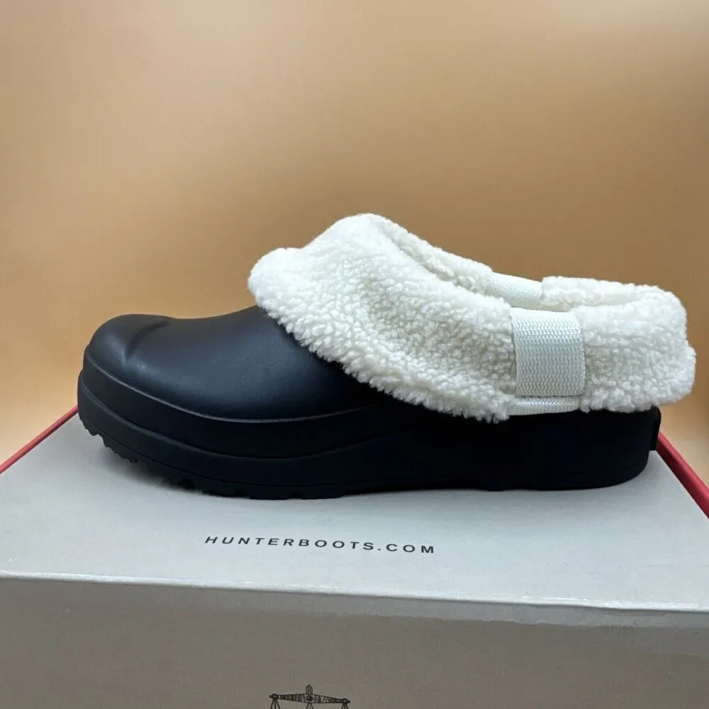 Hunter “Play Sherpa Insulated Clog” Women’s (Black) Slip On Rubber Shoe Size 7